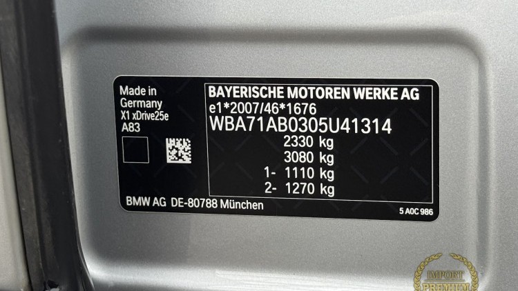 BMW S&eacute;rie X - X1 25e xDrive Line Sport